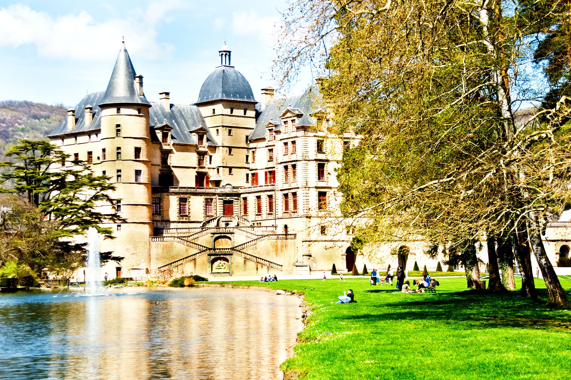 38 VIZILLE. Le Château et Pièce d'Eau 1939 38 VIZILLE. Le Château et Pièce d'Eau 1939